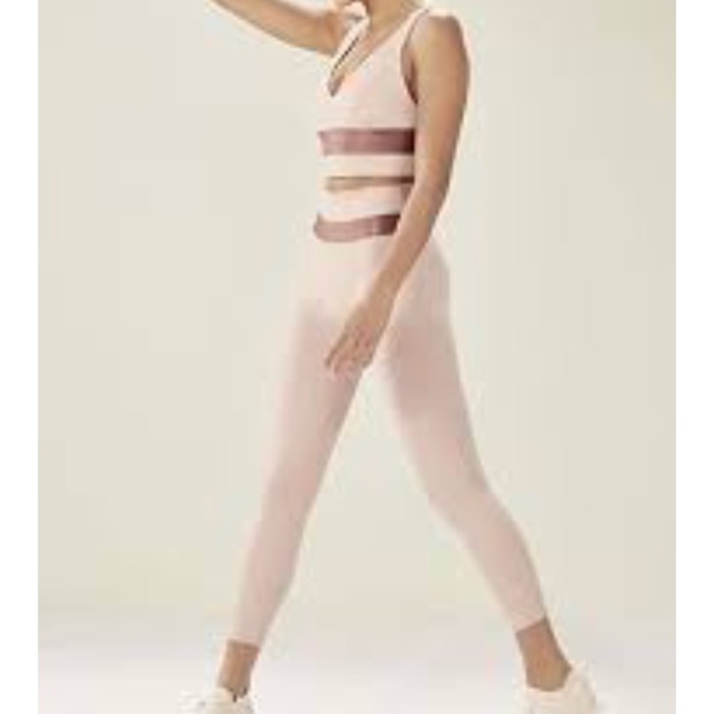 Demi Lavato rose gold leggings
